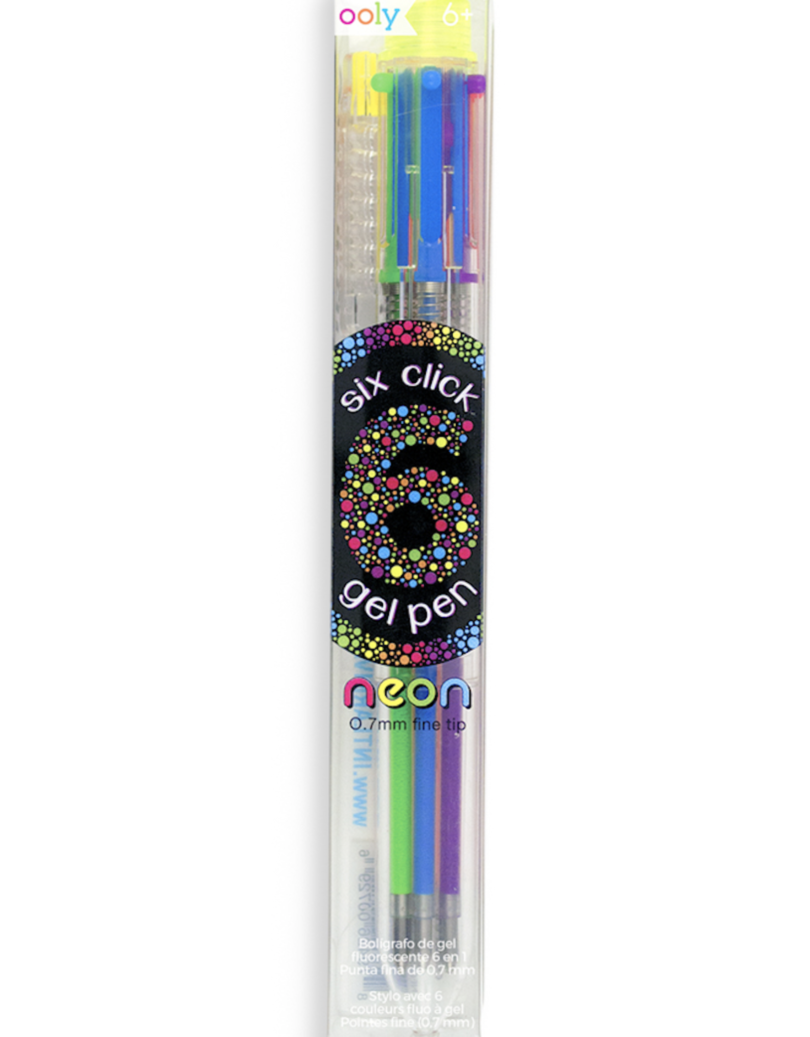 Ooly Six Click Colored Gel Pen - Neon
