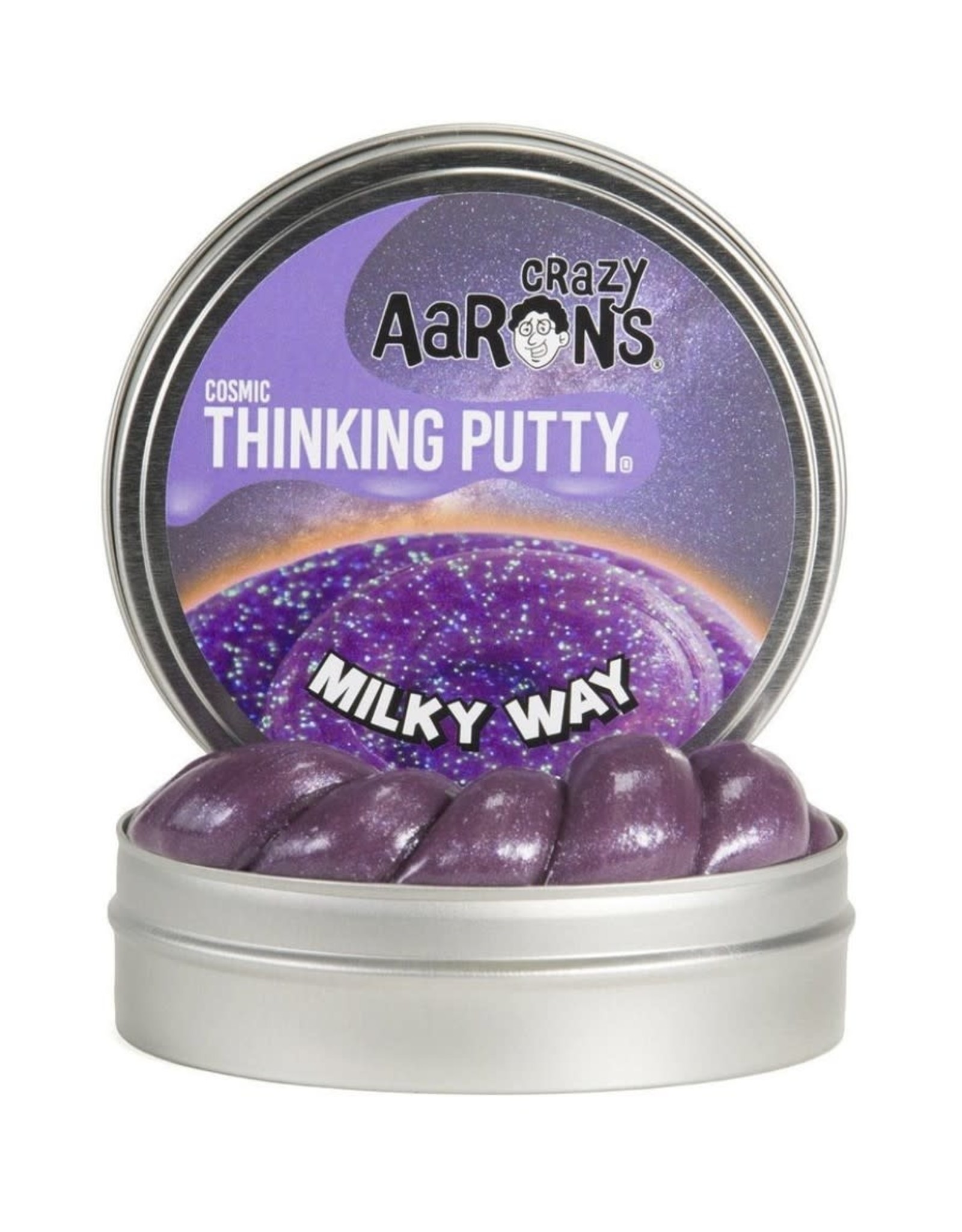 Crazy Aaron's Puttyworld Thinking Putty 4'' Tin - Cosmic Milky Way