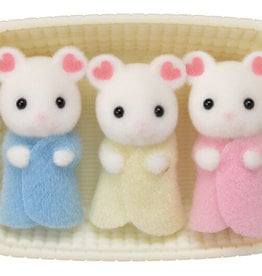 Calico Critters CC Marshmallow Mouse Triplets