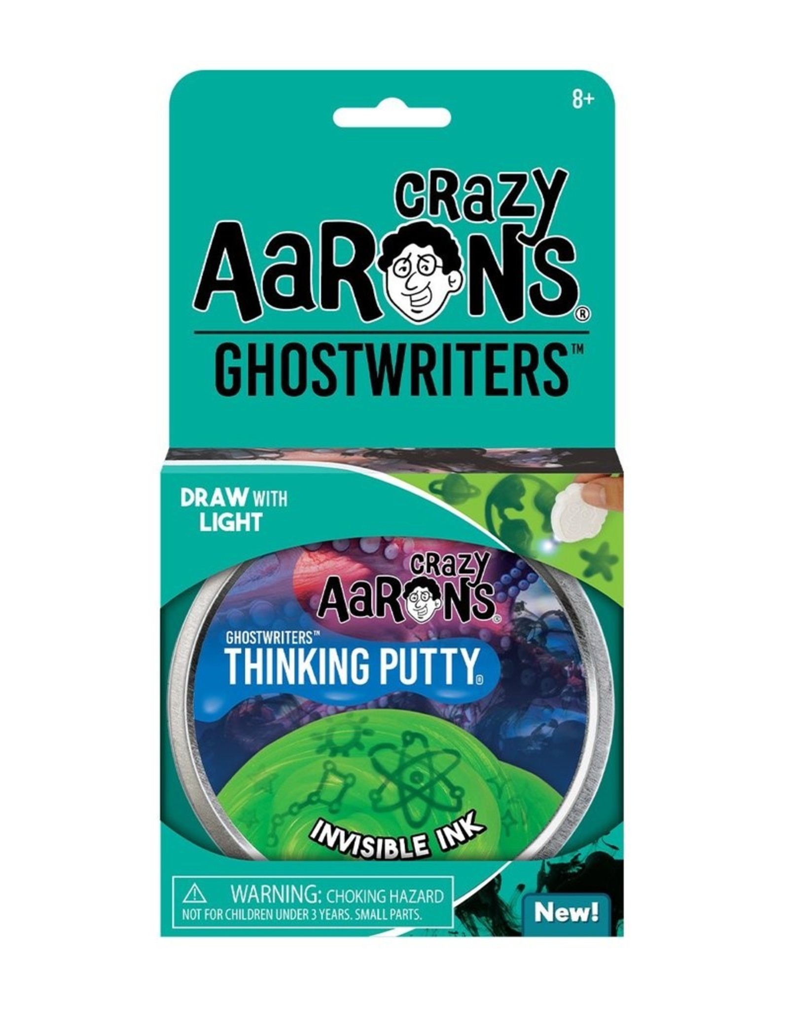Crazy Aaron's Puttyworld Crazy Aaron's Putty - Invisible Ink 4" Tin