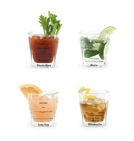 Kikkerland Bartending glasses Set of 4