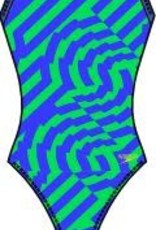 Speedo Female Flyback  ST Vortex Maze Blue/Green