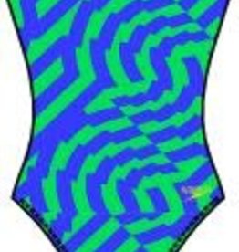 Speedo Female Flyback  ST Vortex Maze Blue/Green