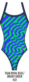 Speedo Female Flyback  ST Vortex Maze Blue/Green