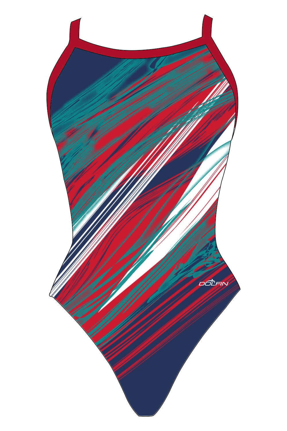 Dolfin Woodland Ponds Dolfin Sublimated  Female Red Teal White