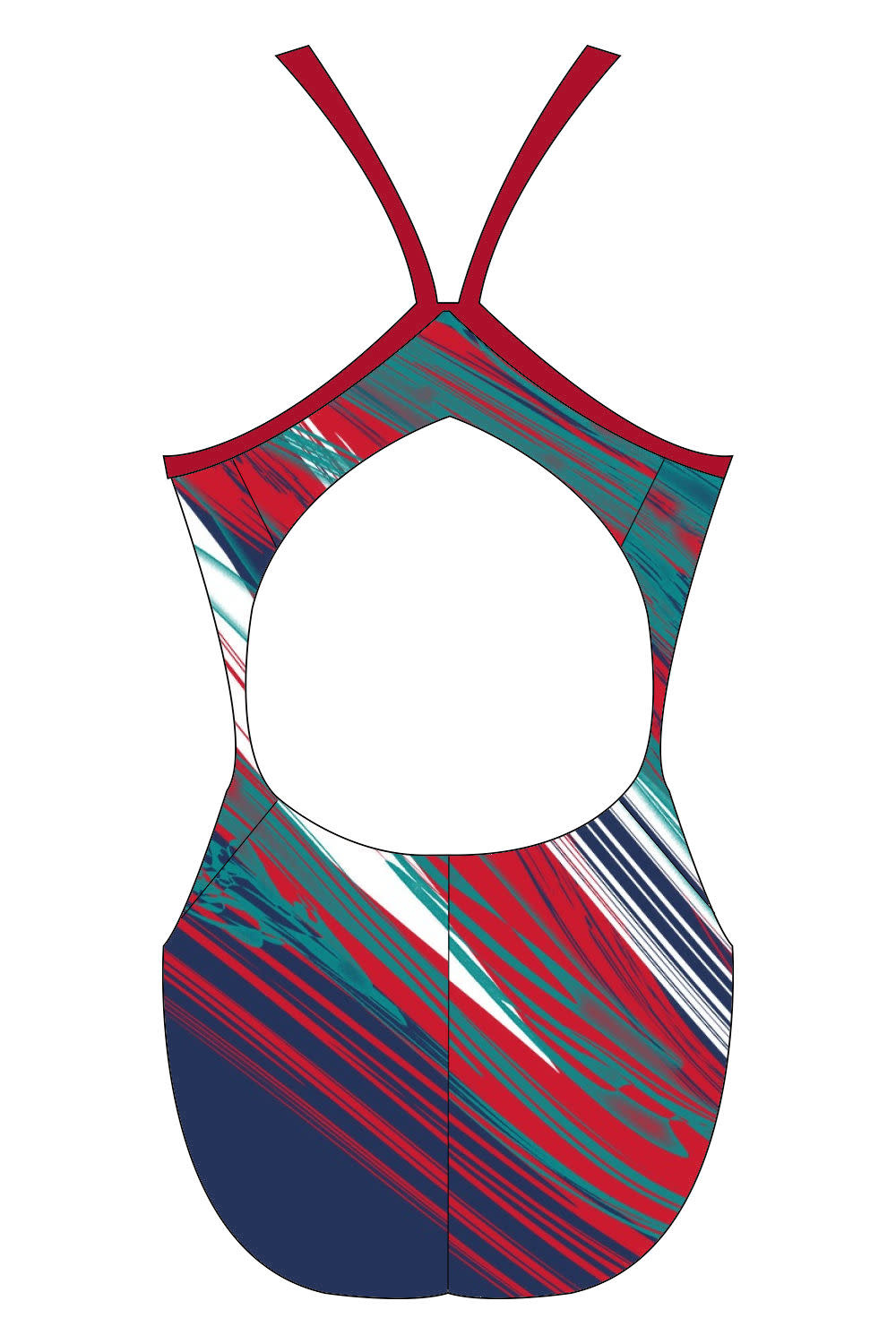 Dolfin Woodland Ponds Dolfin Sublimated  Female Red Teal White