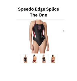 SPEEDO Thomas Dale  Speedo Female Edge Splice Black Maroon