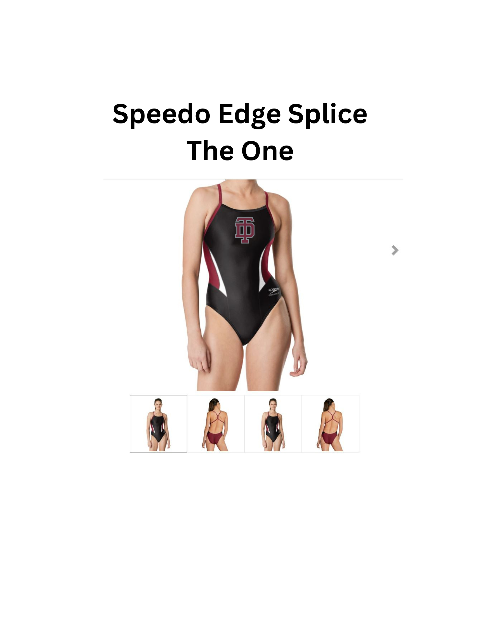 SPEEDO Thomas Dale  Speedo Female Edge Splice Black Maroon
