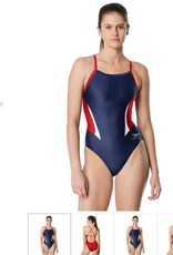 SPEEDO Colonial Heights HS  Speedo Female Edge Splice Navy/Red