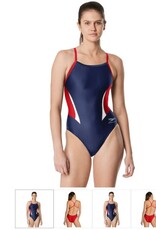 SPEEDO Colonial Heights HS  Speedo Female Edge Splice Navy/Red