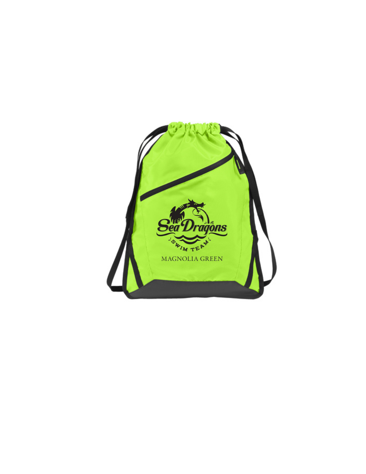 Magnolia Green Drawstring Bag