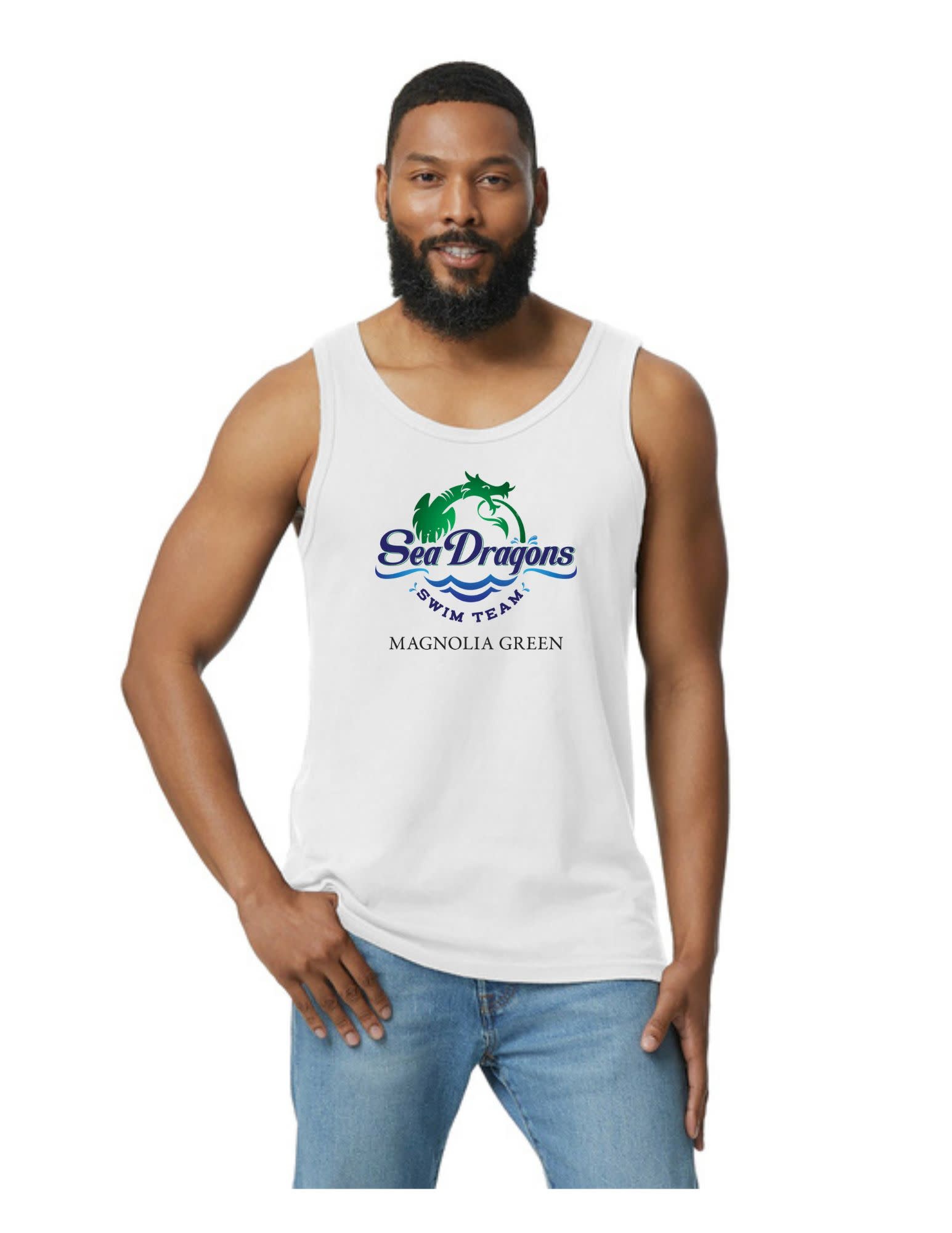 Magnolia Green  Male Tank Top