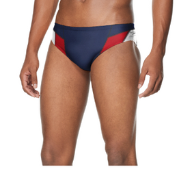 SPEEDO Edge Splice Navy/Red Brief (NOVA, Colonial Heights High)