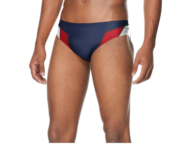SPEEDO Edge Splice Navy/Red Brief (NOVA, Colonial Heights High)