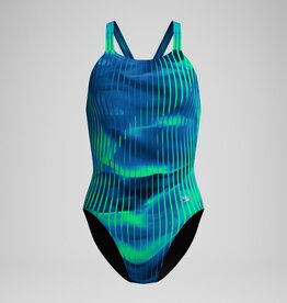 Female Speedo Linear Lava Blue Green