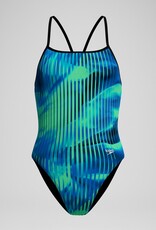 SPEEDO Ridgetop Atlee Gators Speedo Linear Lava Female Blue Green