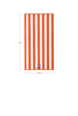 Tarrington Orange Cabana Stripe Towel