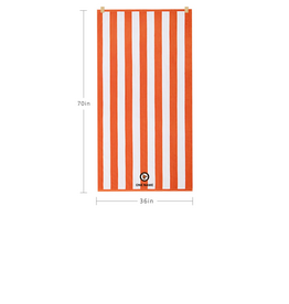 Tarrington Orange Cabana Stripe Towel