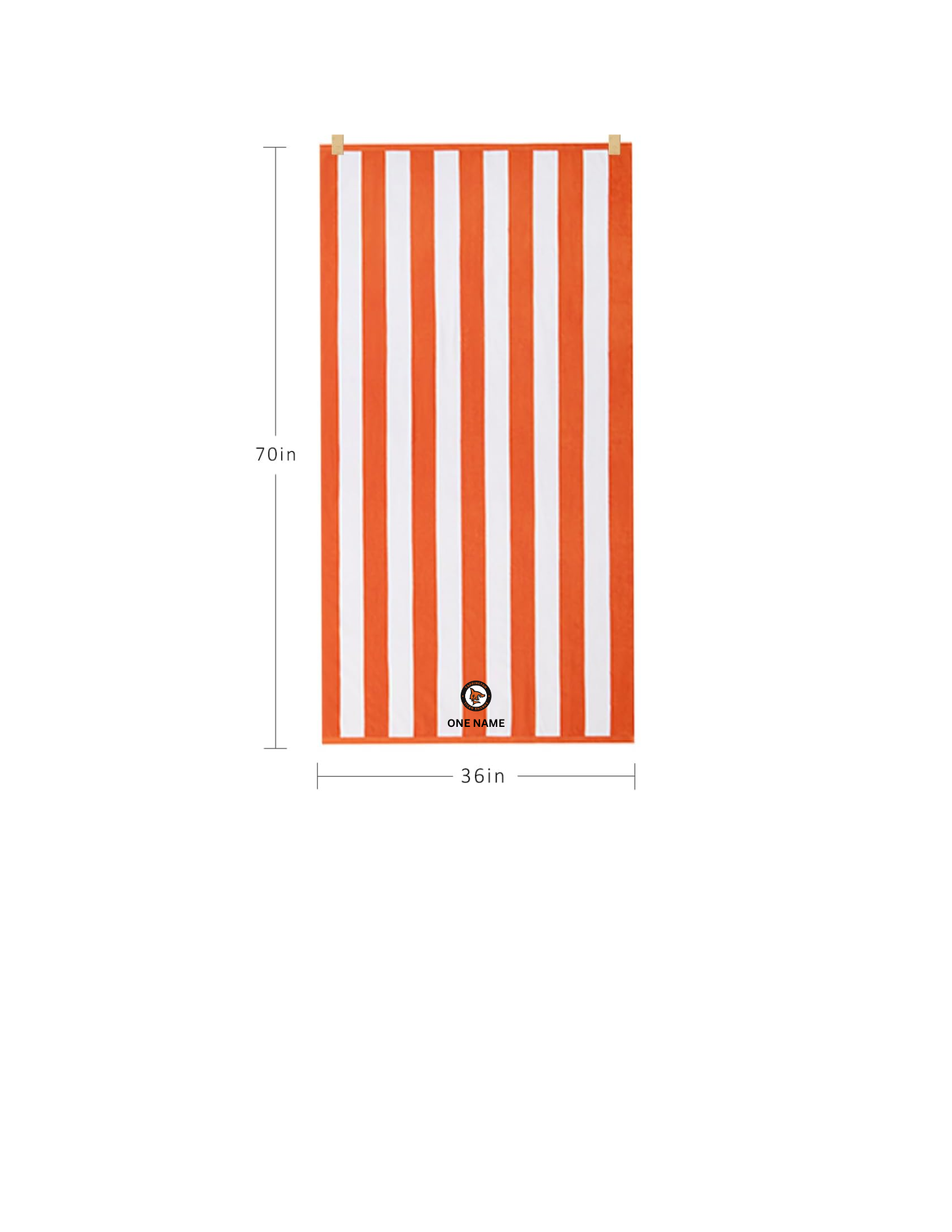 Tarrington Orange Cabana Stripe Towel