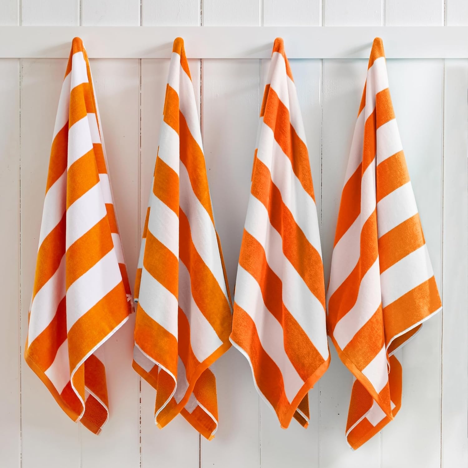Tarrington Orange Cabana Stripe Towel