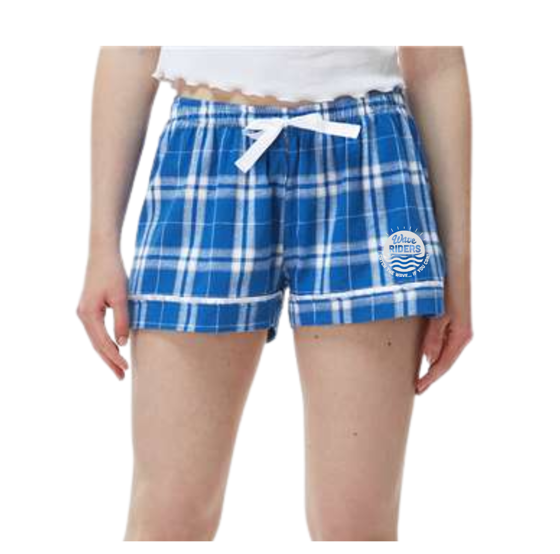 Waveriders Flannel Shorts Royal Sliver