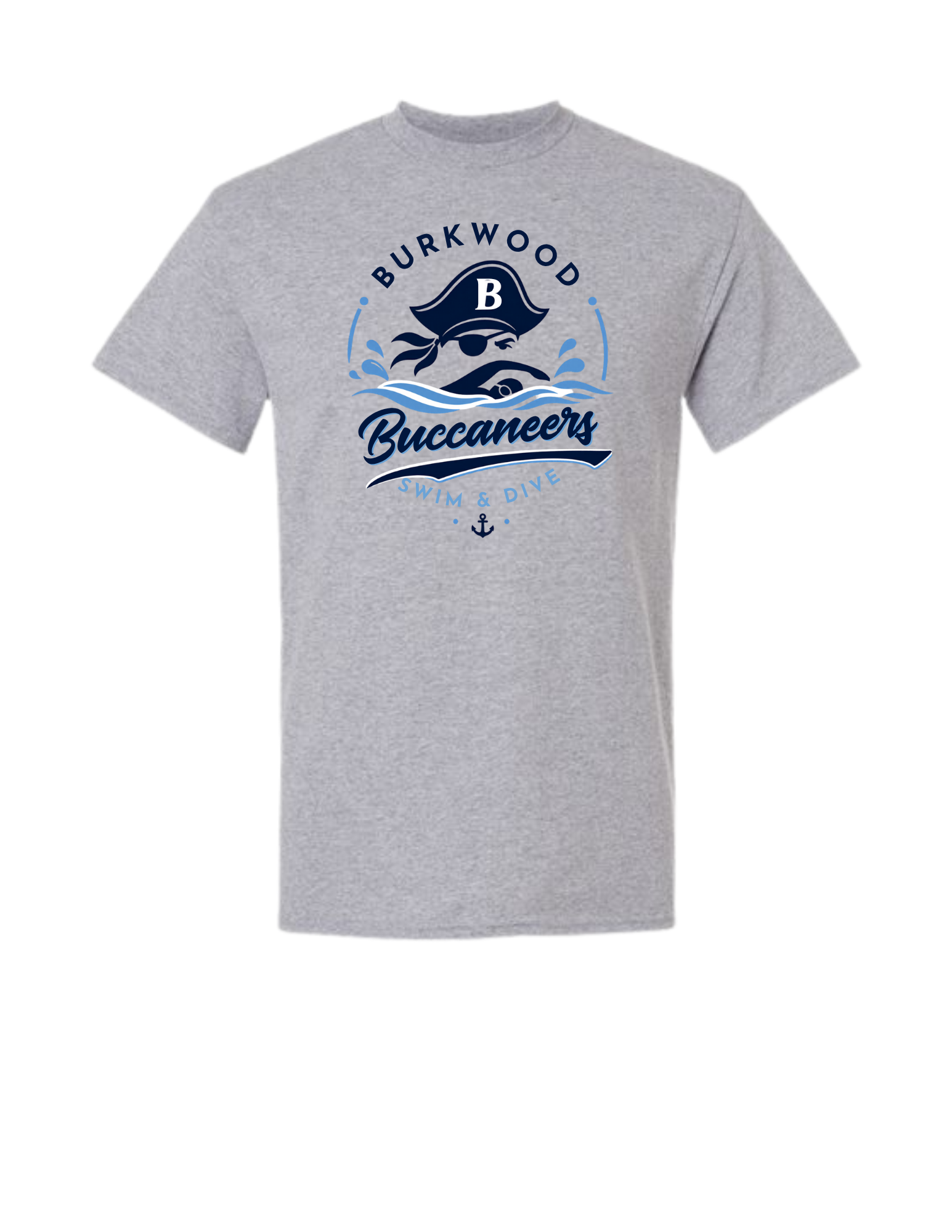 Burkwood Buccaneer Short Sleeve T-Shirt Grey or White