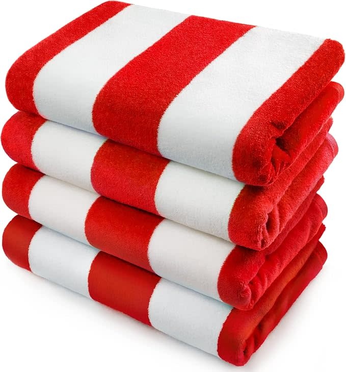 l Cabana Stripe Towel (incl logo and name)