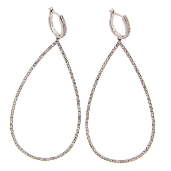 Contemporary diamond drop earrings