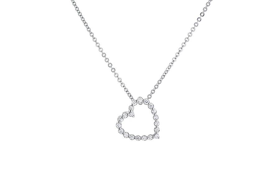 Diamond Open Heart Necklace - Minichiello Jewellers