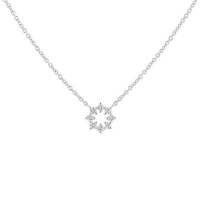 Diamond sun necklace