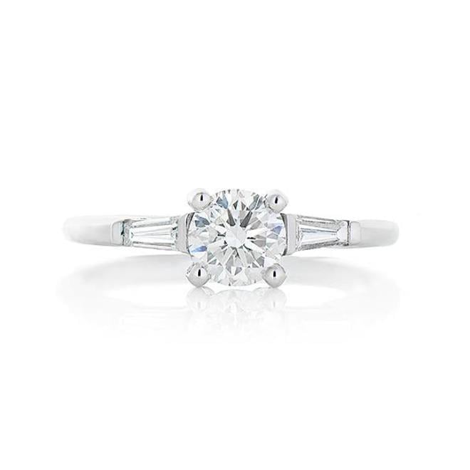 The Evelyn - diamond trinity engagement ring