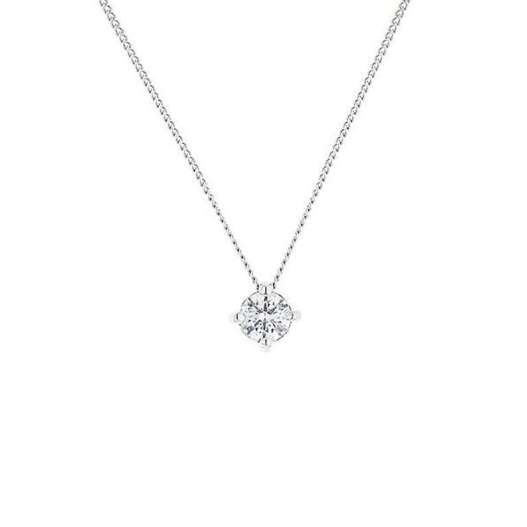 zales silver diamond necklace