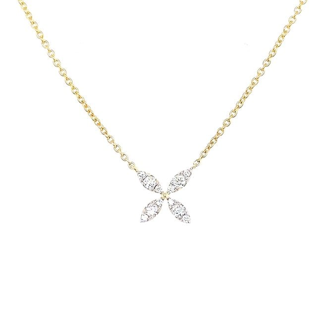 Diamond florette necklace