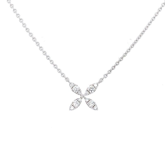 Diamond florette necklace