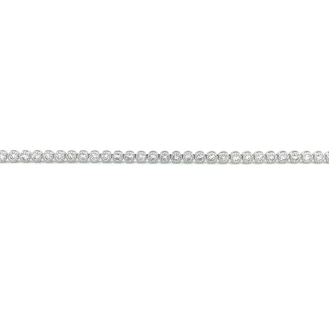 Bezel set diamond tennis bracelet