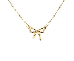 Yellow Gold Bow Pendant - Minichiello 