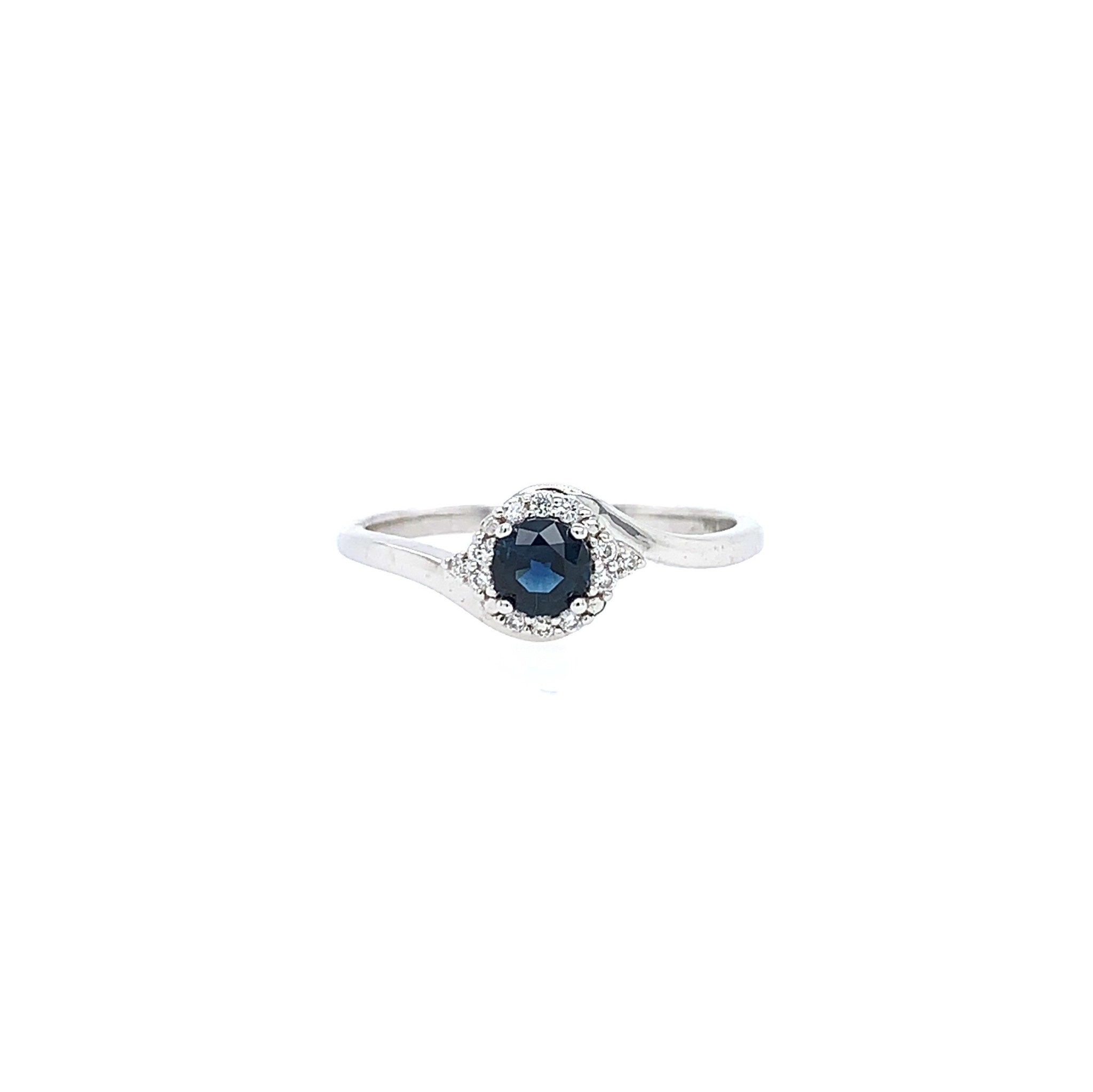 Diamond And Sapphire Halo Ring - Minichiello Jewellers