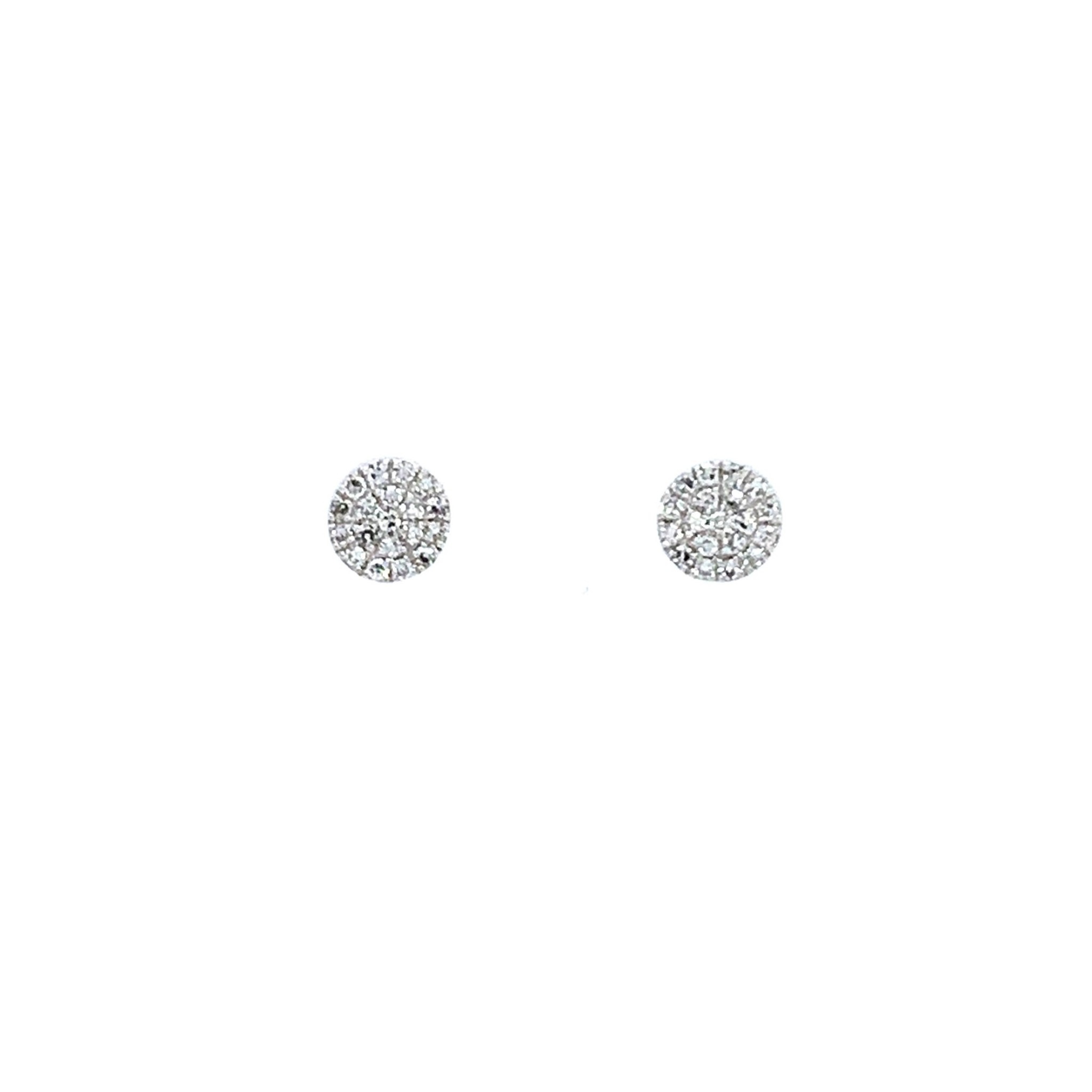 Petite Diamond Disc Earrings-4mm - Minichiello Jewellers