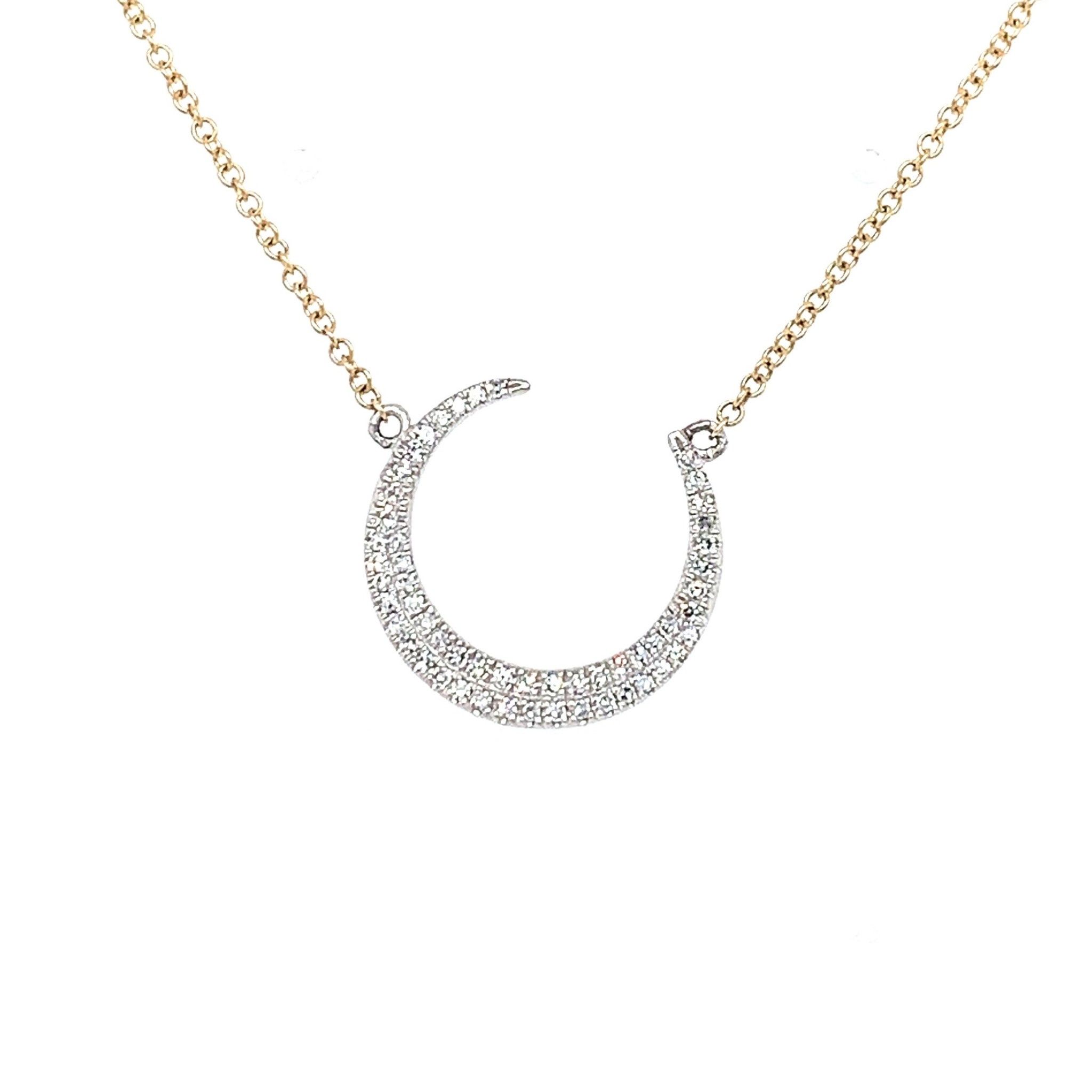 Diamond Moon Necklace | Lindsey Scoggins Studio