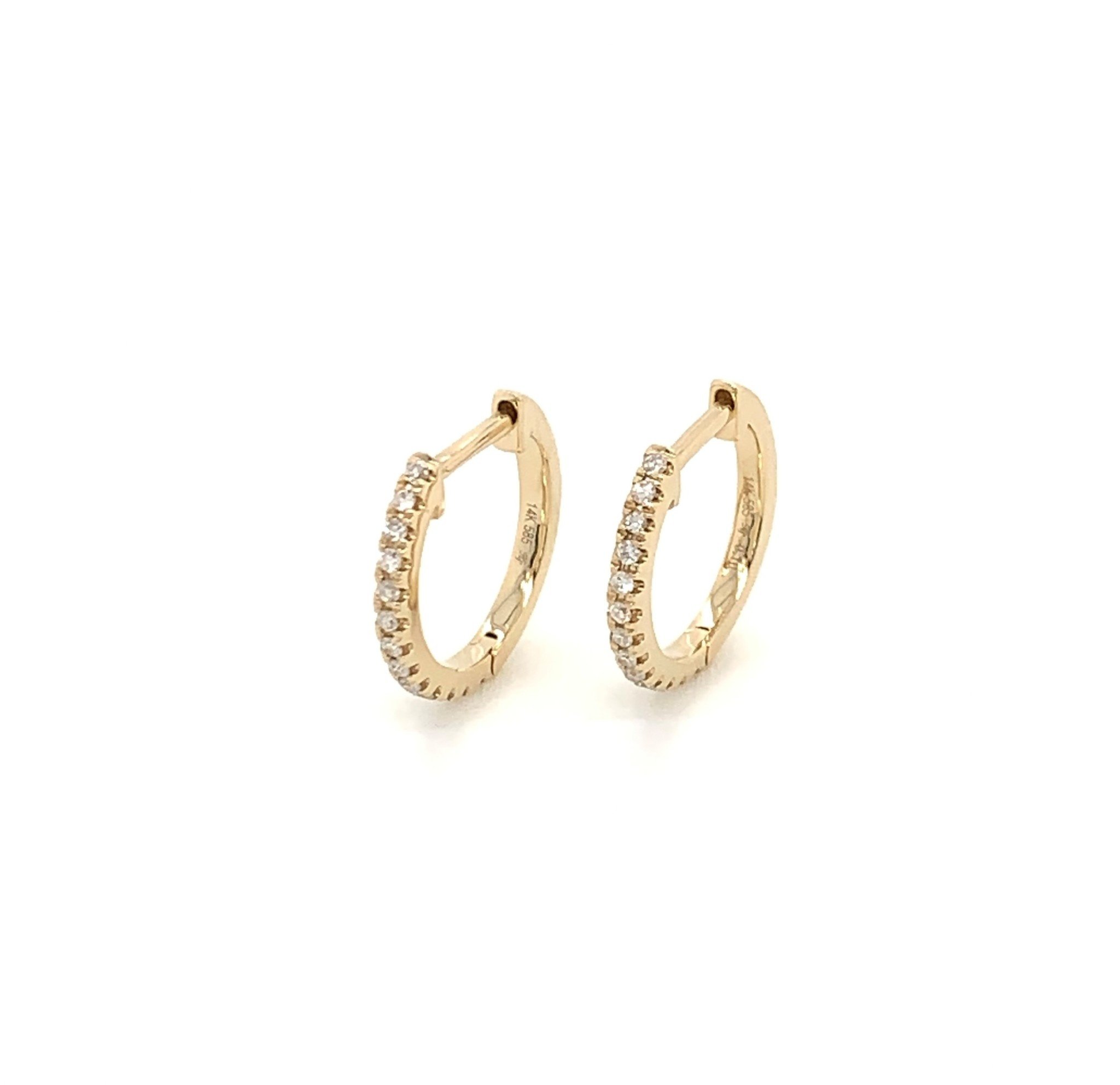 Diamond Pave Huggie Earrings - Minichiello Jewellers