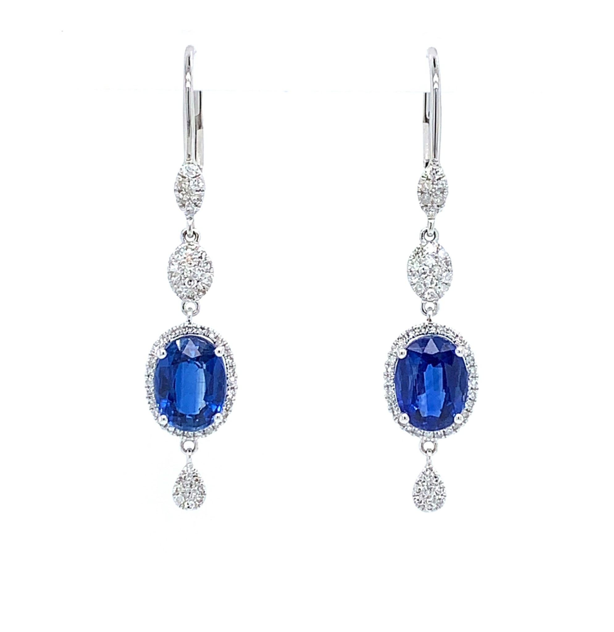 Kyanite And Diamond Drop Earrings - Minichiello Jewellers