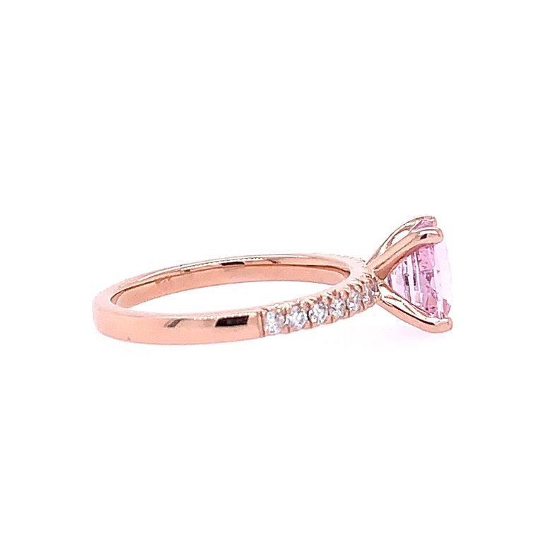 pink sapphire rose gold engagement rings