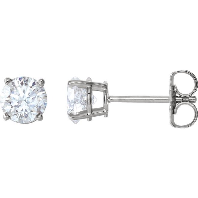 Classic diamond stud earrings - 2.03ct total weight