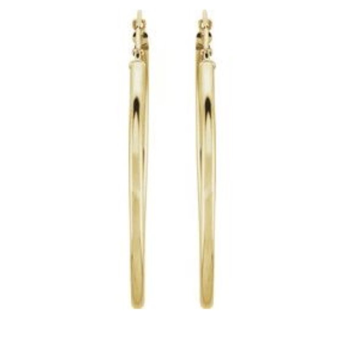 Classic gold hoop earrings - 34mm