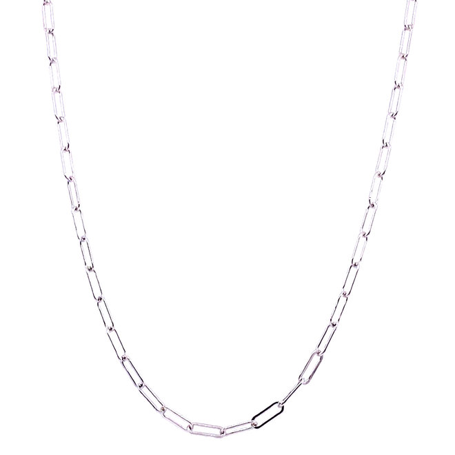 Petite Cable link necklace - white