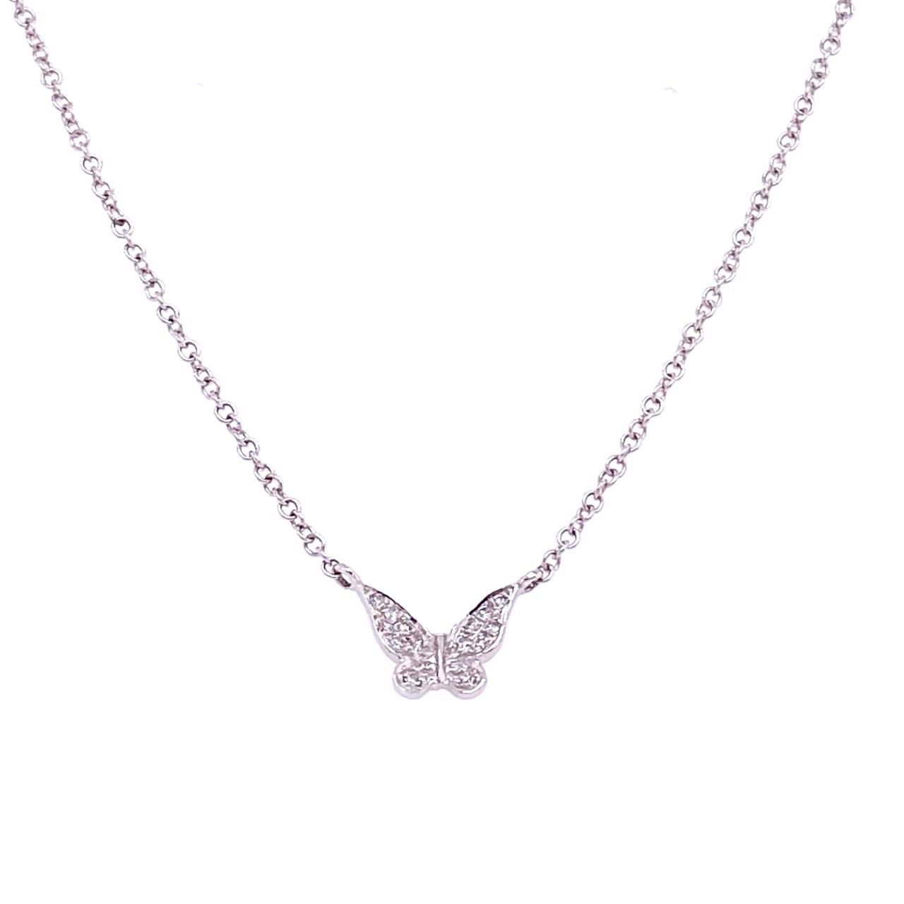 Diamond Butterfly “Joy“ 18K Necklace | Monica Rich Kosann