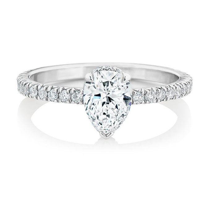 The Erin - pear shape diamond engagement ring