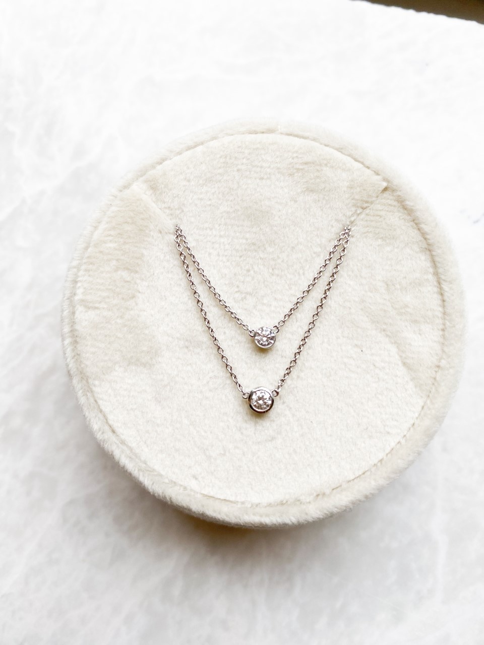 Buy MINUTIAE Double Layered Chain Necklace With Flower Cut Diamond