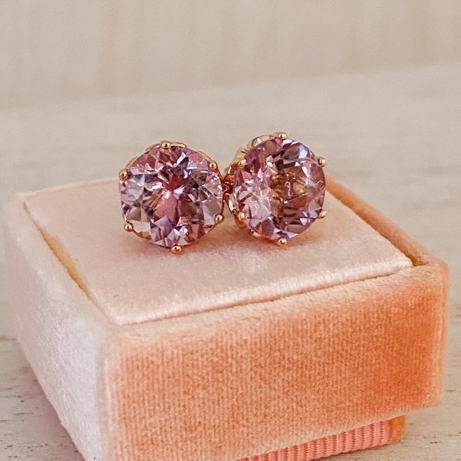 Lilac Amethyst Stud Earrings
