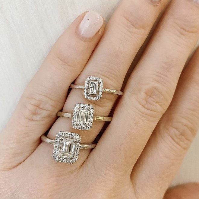 The Ellie-Emerald Cut Engagement Ring